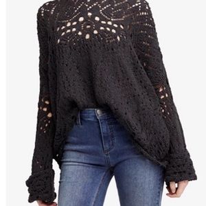 Free People Traveling Lace Sweater